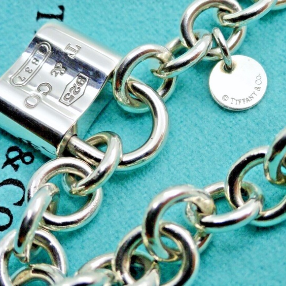 Tiffany & Co. 1837 Sterling Silver Lock Charm Bracelet - Picture 2 of 7